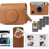 Torby fotograficzne i futerały - Zestaw akcesoriów LOVEINSTANT 5w1 do FujiFilm Instax Mini Evo Brązowy - miniaturka - grafika 1