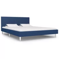 Łóżka - vidaXL Rama łóżka, niebieska, tapicerowana tkaniną, 140 x 200 cm - miniaturka - grafika 1