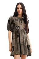 Sukienki - Desigual Damska sukienka Vest_NEUS, 4092 KAKI Casual Dress, zielona, L - miniaturka - grafika 1
