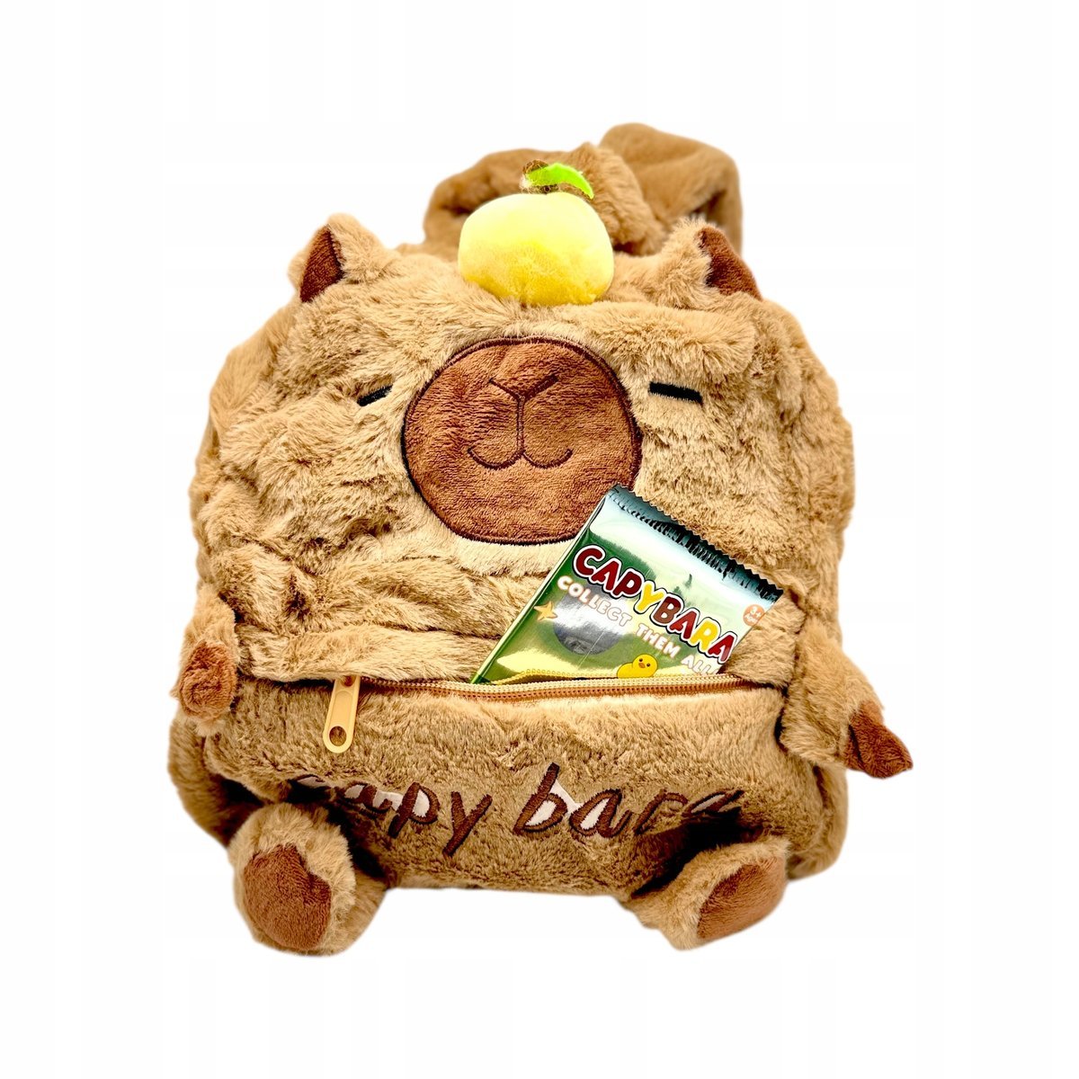 2w1 Puchaty plecak maskotka KAPIBARA Capybara - pluszowy, kawaii, prezent