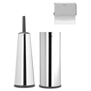 Brabantia Zestaw akcesoriów toaletowych ReNew Stal polerowana - Akcesoria łazienkowe - miniaturka - grafika 1