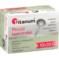 Kleje biurowe - TITANUM Pinezki tapicerskie srebrne 30 sztuk Seagull - miniaturka - grafika 1