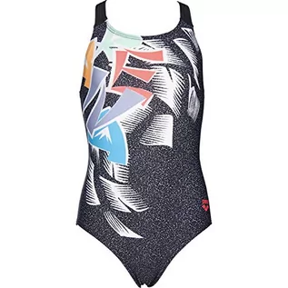 Stroje kąpielowe - ARENA Sportowy kostium kąpielowy dla dziewcząt, zabawny, z literami - grafika 1