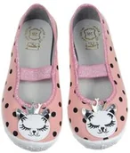 Buty dla dziewczynek - Kapcie KOTEK z gumką wkładka skóra RAWEKS S20 - miniaturka - grafika 1