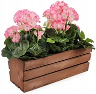 Skrzynie ogrodowe - Skrzynka Balkonowa Drewniana 40 Cm Na Kwiaty Zioła - miniaturka - grafika 1