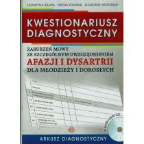 Kwestionariusz diagnostyczny zaburzeń mowy ze szczególnym uwzględnieniem afazji i dysartrii dla młodzieży i dorosłych Arkusz diagnostyczny + CD - Kata - Filologia i językoznawstwo - miniaturka - grafika 1