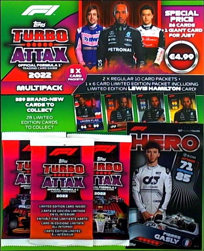 F1 Turbo Attax TCG Multipack z Kartami