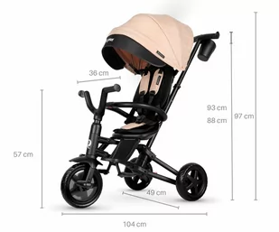 Qplay Rowerek Trójkołowy Nova Niello Khaki - Rowerki trójkołowe - miniaturka - grafika 1