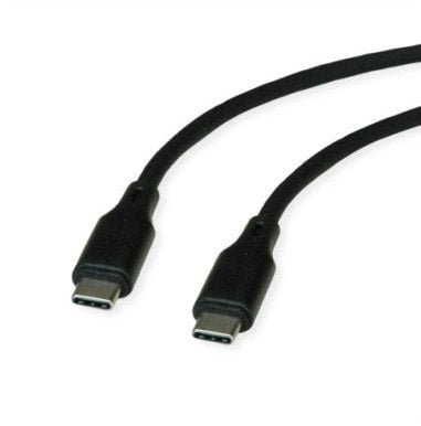 ROLINE Kabel USB 2.0, C-C, M/M, 60W, silikonowy, czarny, 1 m