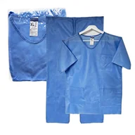 Odzież medyczna - Ubranie chirurgiczne XL jednorazowe SMS 40g z kieszeniami 10szt - miniaturka - grafika 1