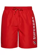 Spodenki damskie - Superdry Męskie szorty kąpielowe W2, Risk Red, XXL - miniaturka - grafika 1