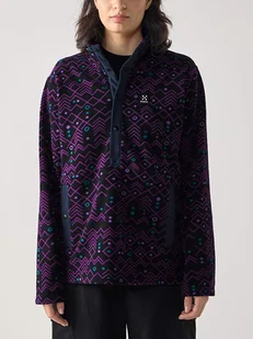 Haglöfs Bluza polarowa "Mora Mid" w kolorze fioletowo-czarnym - Bluzy damskie - miniaturka - grafika 1