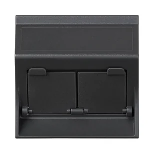 Kontakt Simon Adapter keystone podwójny skośny SIMON 500 - grafit - Inne akcesoria elektryczne - miniaturka - grafika 1