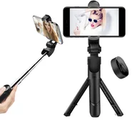 Selfie stick - Statyw Tripod Z Pilotem Bluetooth / Bezprzewodowy Selfie Stick / Kijek Do Zdjęć Sstr-12 Czarny - miniaturka - grafika 1