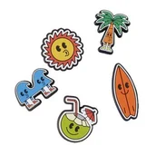 Glany damskie - Zestaw 5 przypinek Jibbitz™ Tropic Oh 5 Pack 10012114 (CR318-a) Crocs - miniaturka - grafika 1