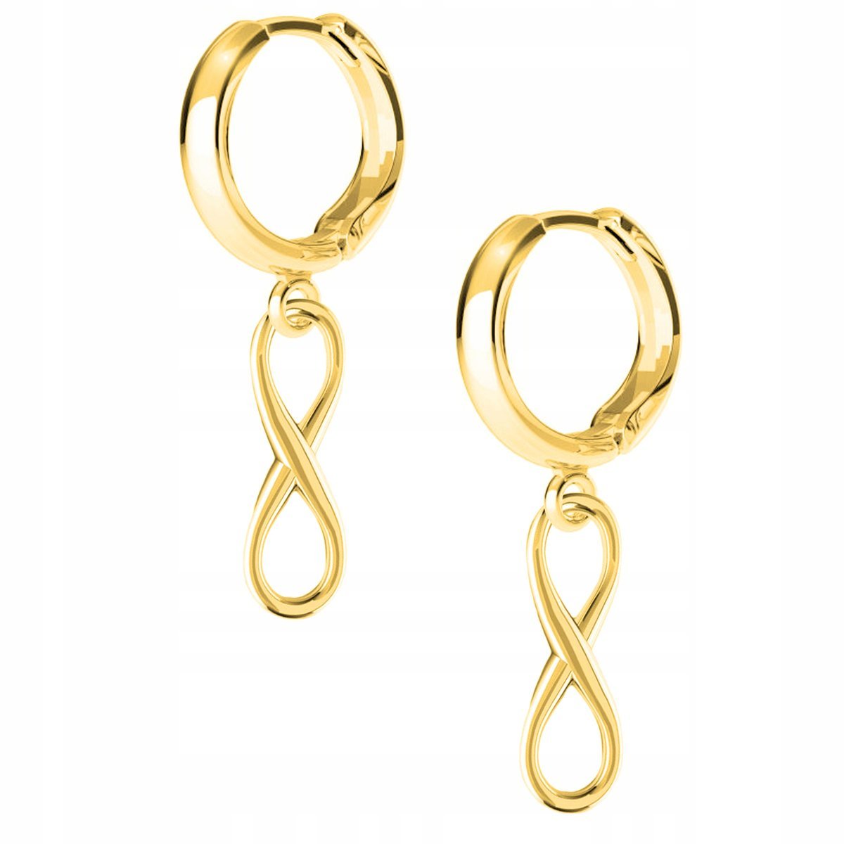 Kolczyki złote Nieskończoność 925