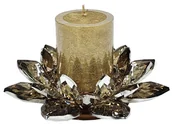 Świeczniki - ŚWIECZNIK LAMPION GLAMOUR KRYSZTAŁ LOTOS L złoty JZ22752D - miniaturka - grafika 1