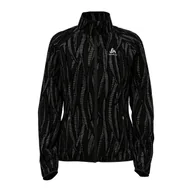 Kurtki i kamizelki sportowe damskie - Kurtka do biegania damska Odlo Jacket ESSENTIAL LIGHT PRINT - miniaturka - grafika 1