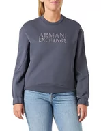 Bluzy damskie - Armani Exchange Damska bluza polarowa z logo, Racing, M - miniaturka - grafika 1
