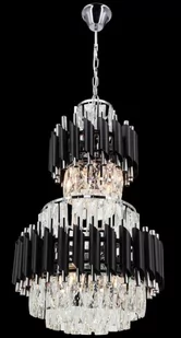 Wersal lampa wisząca 6xE27 chrom/czarna 6231/6 8C BL - Lampy sufitowe - miniaturka - grafika 1