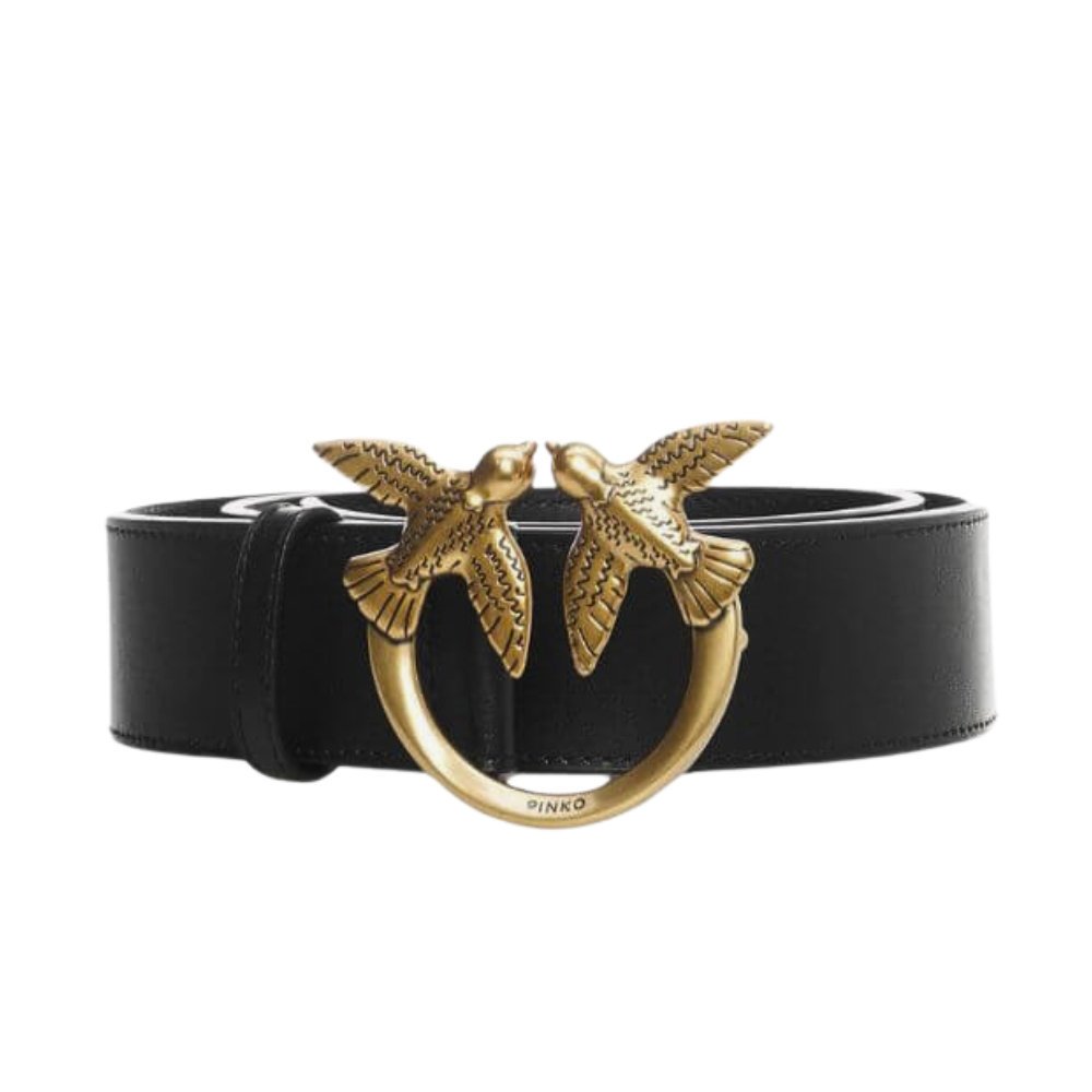 PINKO Czarny pasek damski Love Berry H3 Belt L