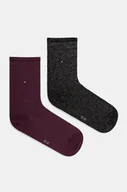 Skarpetki damskie - Tommy Hilfiger skarpetki 2-pack damskie kolor czarny 100001493 - miniaturka - grafika 1