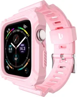 Akcesoria do smartwatchy - PASEK ETUI DO ZEGARKA APPLE WATCH 1/2/3/4/5/6/7/8/9/SE 38/40/41mm RÓŻOWY - miniaturka - grafika 1