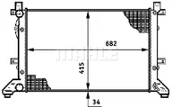 Układ chłodzenia - akcesoria - Chłodnica, układ chłodzenia silnika Mahle CR 606 000S - miniaturka - grafika 1
