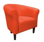 Fotele - ATOS Fotel Milo Mikrofaza 7 czerwono pomarańczowy nogi 15 venge - miniaturka - grafika 1