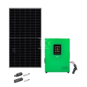 Akcesoria do kolektorów i fotowoltaiki - Zestaw do grzania wody 3kW (Panel fotowoltaiczny 500W JA Solar, czarna rama, przetwornica VOLT 3kW, złączki MC4) gwarancja 15 lat na panele - miniaturka - grafika 1