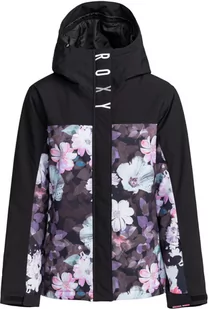 kurtka zimowa damska ROXY GALAXY JACKET True Black Blurry Flower - KVJ1 - Kurtki damskie - miniaturka - grafika 1