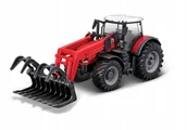 Samochody i pojazdy dla dzieci - TRAKTOR Z CHWYTAKIEM Massey Ferguson 8740S Bburago - miniaturka - grafika 1