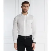 Koszule męskie - BLAUER Lniana koszula | Regular Fit - miniaturka - grafika 1