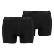Majtki męskie - Męskie Bokserki PUMA SPORT MICROFIBER BOXER 2P 93552001 – Czarny - miniaturka - grafika 1
