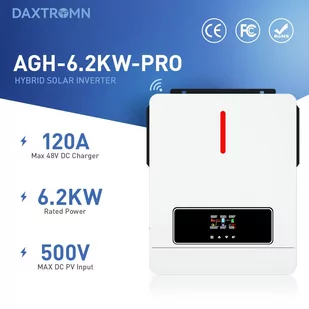 Hybrydowy Falownik Słoneczny DAXTROMN 6200W, Ładowarka Słoneczna MPPT 48V DC 120A, Fotowoltaiczna Moc Wejściowa DC 500V - Inwertery, falowniki Hybrydowy Falownik Słoneczny DAXTROMN 6200W, Ładowarka Słoneczna MPPT 48V DC 120A, Fotowoltaiczna Moc Wejściowa DC 500V - Inwertery, falowniki - miniaturka - grafika 8