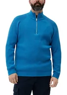 Swetry męskie - s.Oliver Big Size Sweter męski, niebiesko-zielony, XXL, Niebieski zielony, XXL - miniaturka - grafika 1