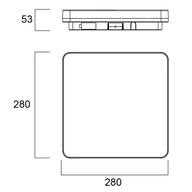 Lampy sufitowe - Sylvania Start Surface sufitowa LED 28cm x 28cm - miniaturka - grafika 1