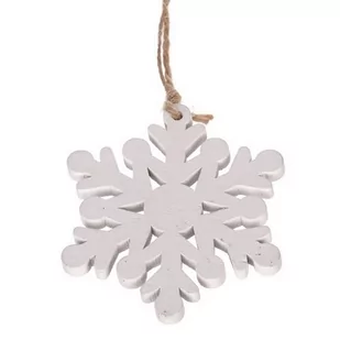 Drewniana ozdoba świąteczna Snowflake, biały, 8 szt. - Ozdoby bożonarodzeniowe - miniaturka - grafika 1