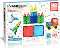 Klocki - Picasso Tiles Diamond Series Magnetic Tiles set 63pcs building set - miniaturka - grafika 1