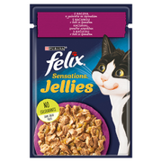 Mokra karma dla kotów - Purina Felix Kaczka w galaretce ze Szpinakiem saszetka 26x85g 47703-uniw - miniaturka - grafika 1