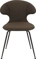 Fotele i krzesła ogrodowe - Krzesło Time Flies ciemnobrązowe na czarnych nogach - miniaturka - grafika 1