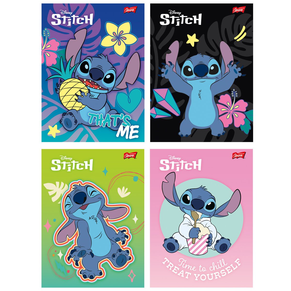 4 SZT. X ZESZYT A5, 16 KARTEK, KRATKA, STITCH, UNIPAP KAŻDY INNY