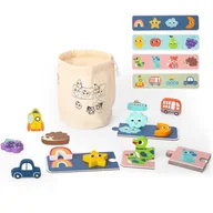 Gry planszowe - TOOKY TOY Zabawka Sensoryczna Memory Kształty 33 el. FSC - miniaturka - grafika 1