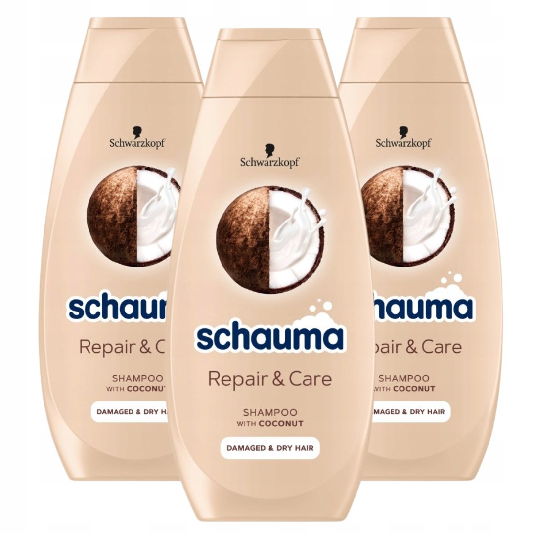 Schauma Repair szampon do włosów zniszczonych 400 ml x3 Sztuki
