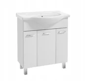 Szafki łazienkowe - Szafka łazienkowa stojąca z umywalką 75 MEA biała - miniaturka - grafika 1