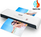 Laminatory - Laminator VEVOR, laminator 33 cm, 4-rolkowy laminator termiczny na gorąco i na zimno, szybkie nagrzewanie, szybki laminator z 3-milimetrowymi foliami do laminacji do domu, biura, szkoły - miniaturka - grafika 1
