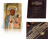 Ikony i obrazy sakralne - Ikona religijna Matka Boża Częstochowska w koronie Klementyńskiej - miniaturka - grafika 1