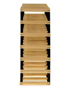 Stojaki na wino - Regał Na Wino Stojak Na 30 Butelek Szklanych/ Pet — Rw-8/ 5X6 — Surowy Naturalny Metal + Drewno Rw-8-5X6-30 / Wamar-Sosenka - miniaturka - grafika 1