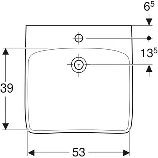 Geberit Selnova Comfort Umywalka wisząca 60x55 cm biała 502.770.00.7 - Umywalki - miniaturka - grafika 2