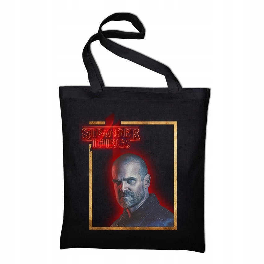 Torba Czarna EKO Bawełniana STRANGER THINGS JIM Dla Fana Na Prezent Wzory